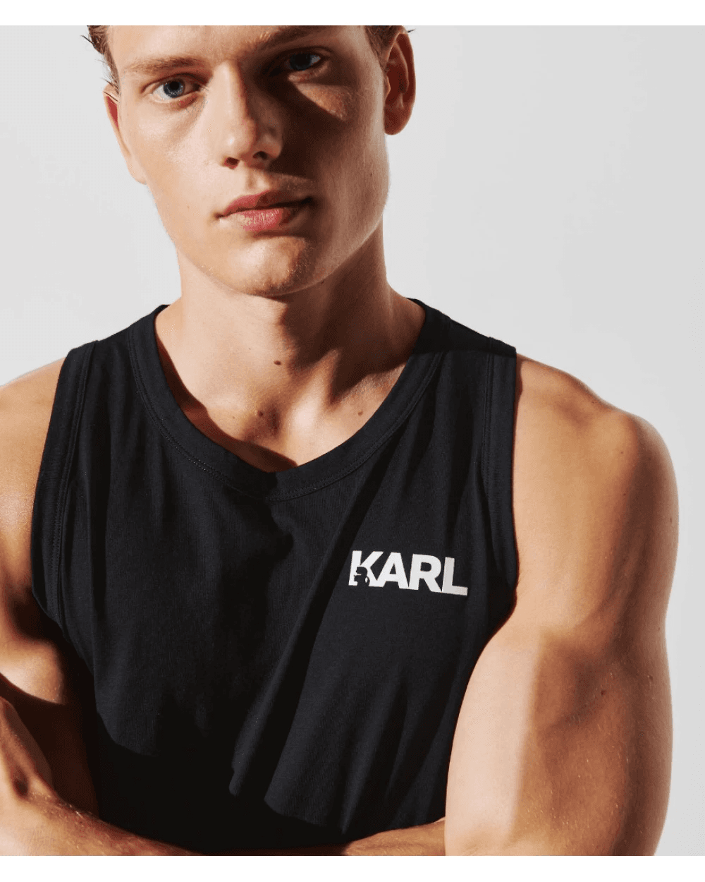 Ανδρικό Tank Top Μαύρο Karl Lagerfeld A1M46069-999 Black