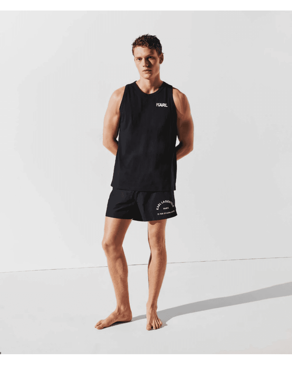 Ανδρικό Tank Top Μαύρο Karl Lagerfeld A1M46069-999 Black