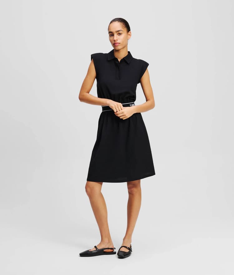 Γυναικείο Polo Φόρεμα Μαύρο Karl Lagerfeld A2W13038-999 Black