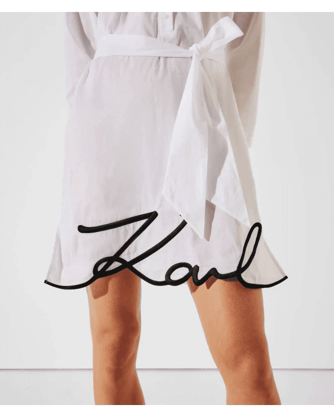 Γυναικείο DNA Signature Beach Φόρεμα Λευκό Karl Lagerfeld A2W46075-100 White