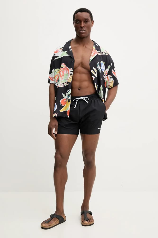 Ανδρικό Κοντομάνικο Πουκάμισο Μαύρο Hugo 50540065-004