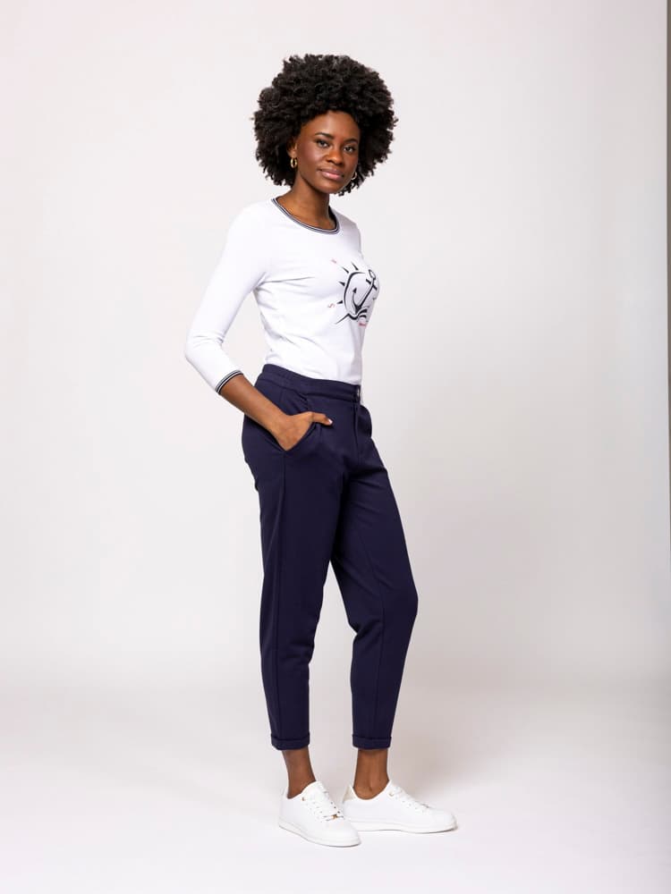 Γυναικείο Flumpis25 Παντελόνι Navy Μπλε Heavy Tools T86001-NAVY