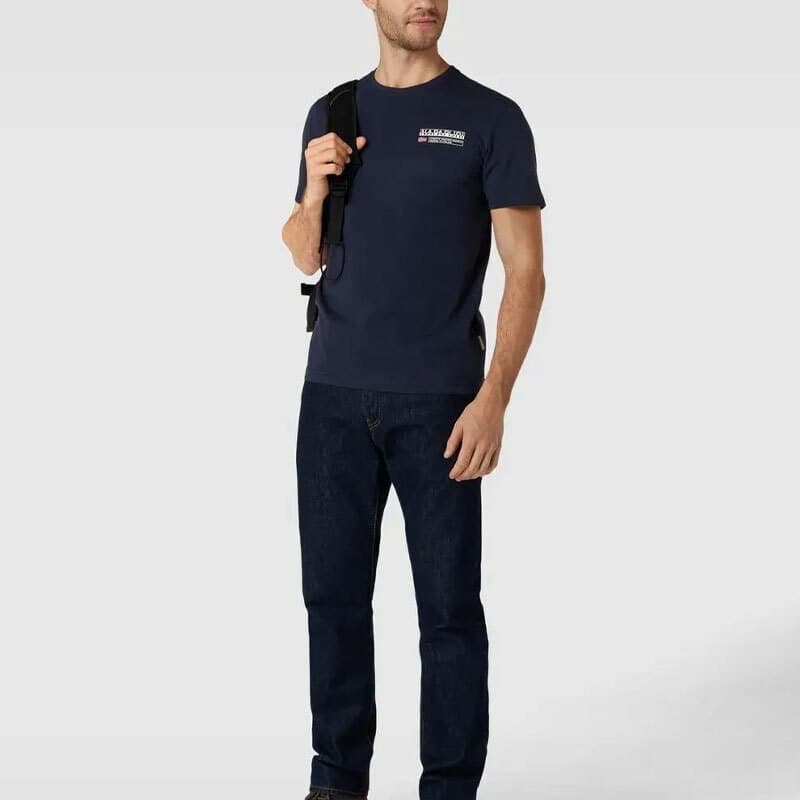 Ανδρικό S-Kasba T-shirt Navy Μπλε Napapijri NP0A4HQQ-1761