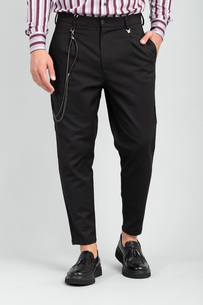 Ανδρικό Παντελόνι Μαύρο Vittorio 24VARESE-BLACK