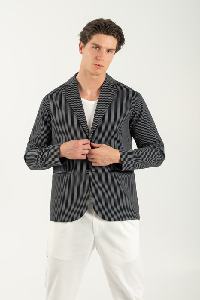 Ανδρικό Σακάκι Μαύρο Vittorio 25GERANO-BLACK