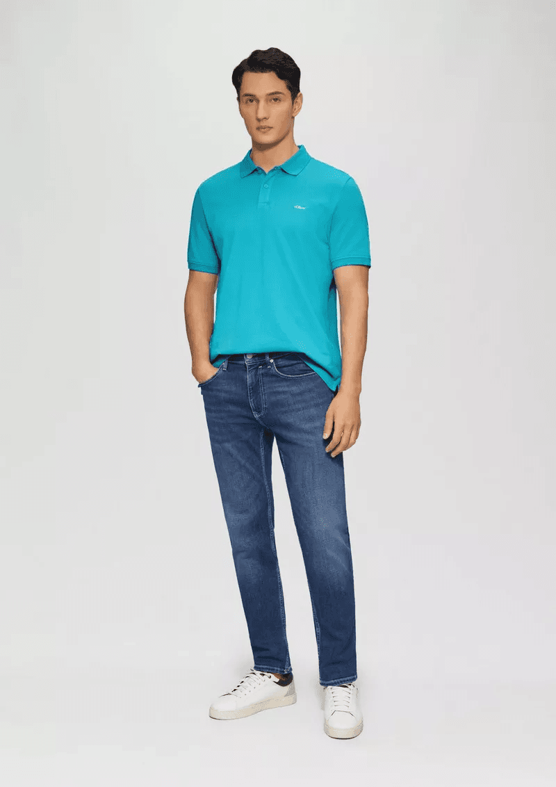 Ανδρικό Polo Τυρκουάζ S.Oliver 2138262-6259