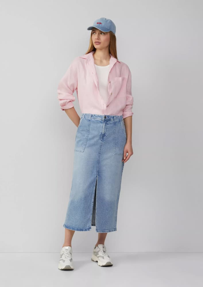 Γυναικείο Λινό Πουκάμισο Ροζ S.Oliver 2163684-4101