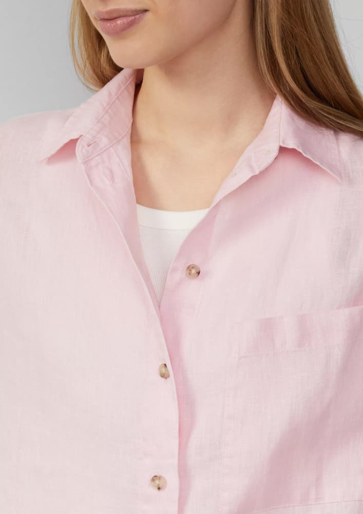 Γυναικείο Λινό Πουκάμισο Ροζ S.Oliver 2163684-4101