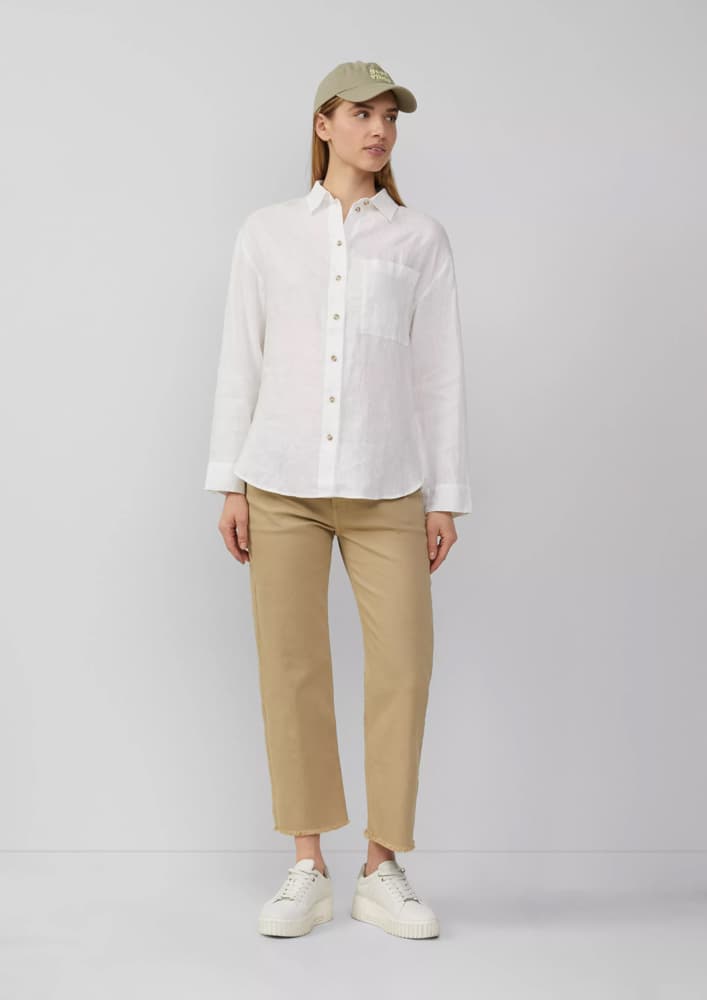 Γυναικείο Λινό Πουκάμισο Λευκό S.Oliver 2163684-0100