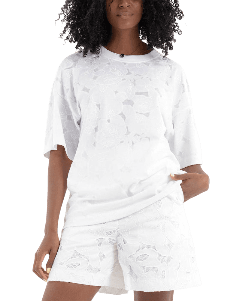 Γυναικείο Easie Burnout T-Shirt Λευκό Boss 50537595-100