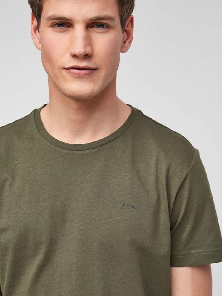 Ανδρικό T-Shirt Χακί S.Oliver 2057430-7940