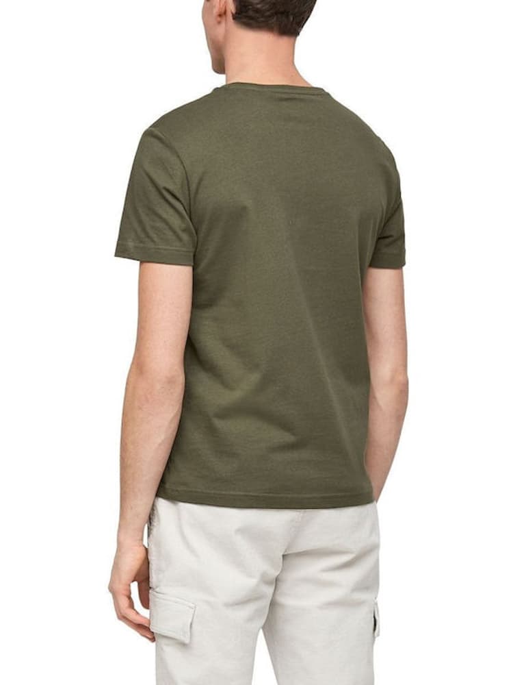 Ανδρικό T-Shirt Χακί S.Oliver 2057430-7940