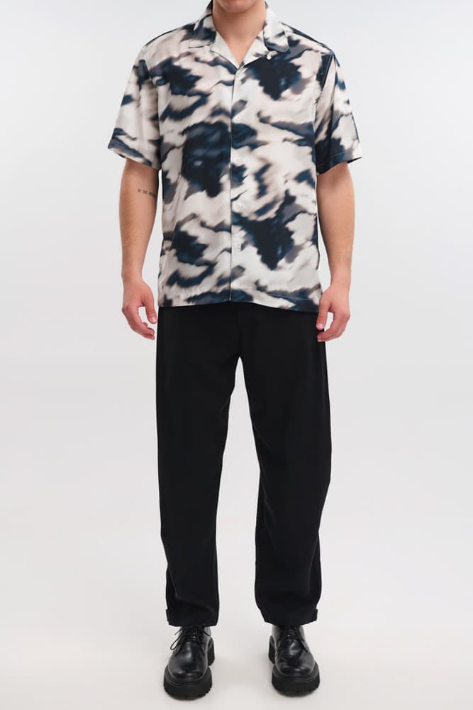 Ανδρικό Κοντομάνικο Πουκάμισο Μπλε Royal Denim SAKAI3568-BLUE