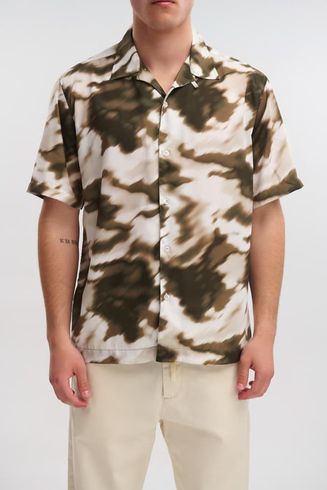 Ανδρικό Κοντομάνικο Πουκάμισο Χακί Royal Denim SAKAI3568-KHAKI