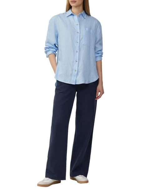 Γυναικείο Λινό Πουκάμισο Γαλάζιο S.Oliver 2163684-5083