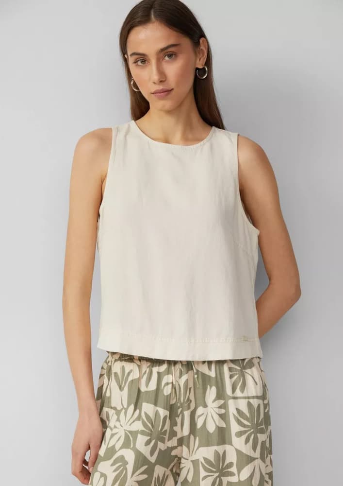 Γυναικείο Αμάνικο Τοπ Μπεζ S.Oliver 2160437-0808