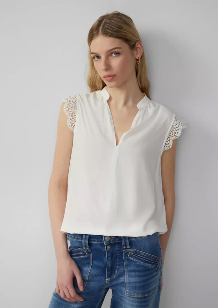 Γυναικείο Τοπ Λευκό S.Oliver 2162739-0200