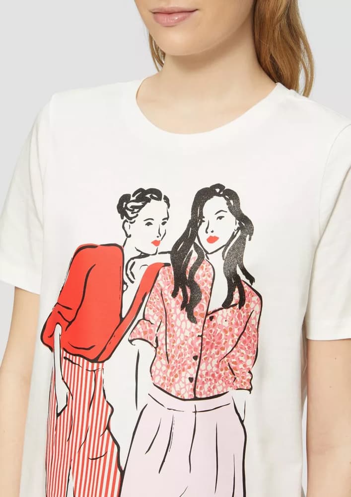 Γυναικείο T-shirt Εκρού S.Oliver 2164099-02E1