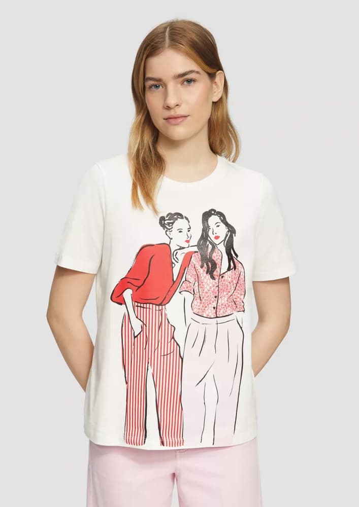 Γυναικείο T-shirt Εκρού S.Oliver 2164099-02E1