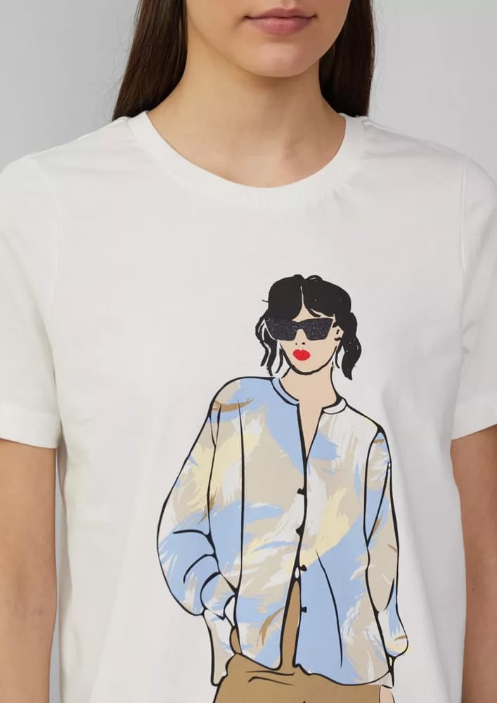 Γυναικείο T-Shirt Λευκό S.Oliver 2164146-02E1