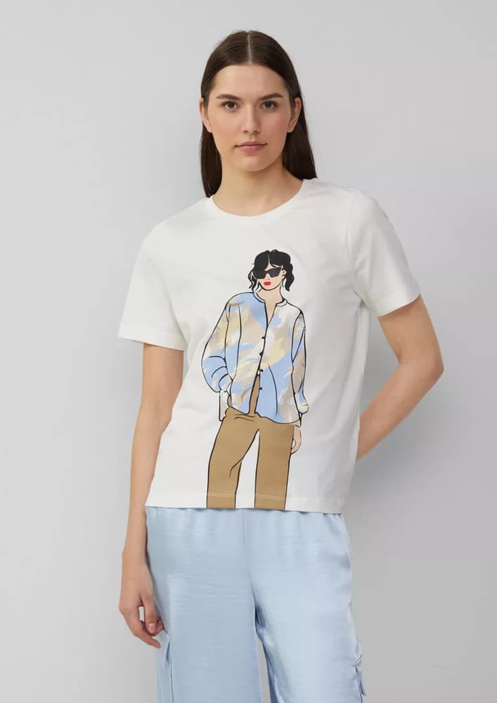 Γυναικείο T-Shirt Λευκό S.Oliver 2164146-02E1