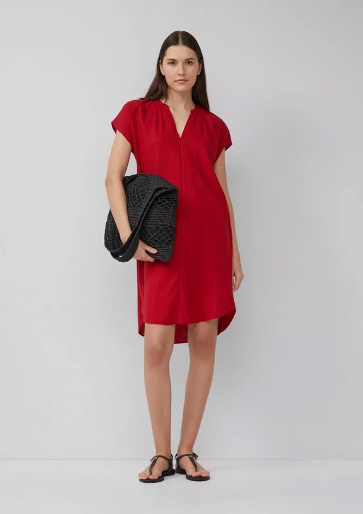 Γυναικείο Λινό Φόρεμα Κόκκινο S.Oliver 2165755-3533