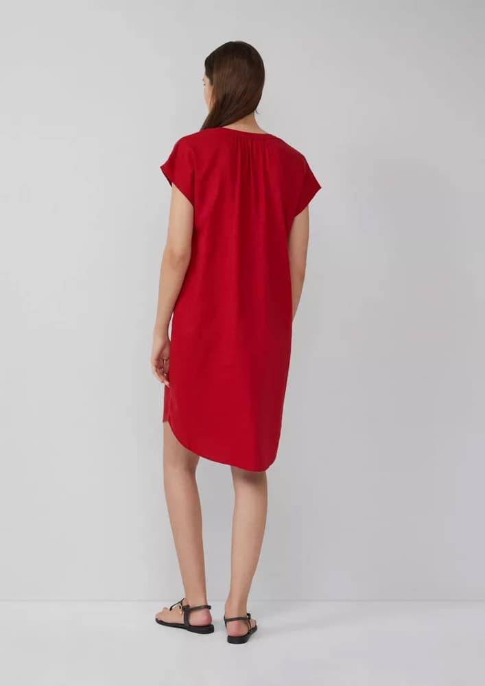 Γυναικείο Λινό Φόρεμα Κόκκινο S.Oliver 2165755-3533