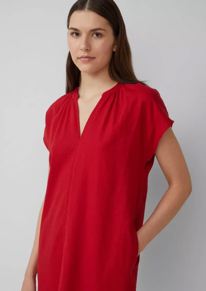 Γυναικείο Λινό Φόρεμα Κόκκινο S.Oliver 2165755-3533