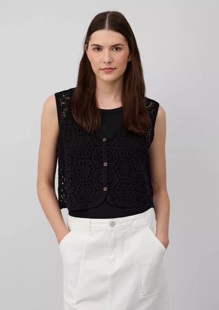 Γυναικεία Αμάνικη Ζακέτα Μαύρη S.Oliver 2166279-9999