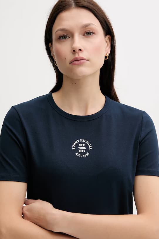 Γυναικείο T-shirt Navy Μπλε Tommy Hilfiger WW0WW45809-C1G