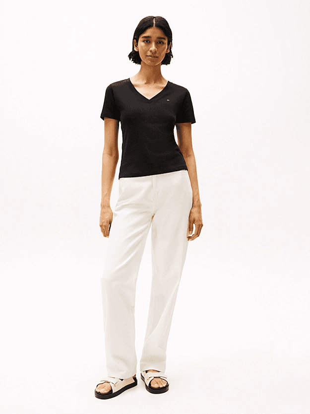 Women's T-Shirts Tommy Hilfiger Black