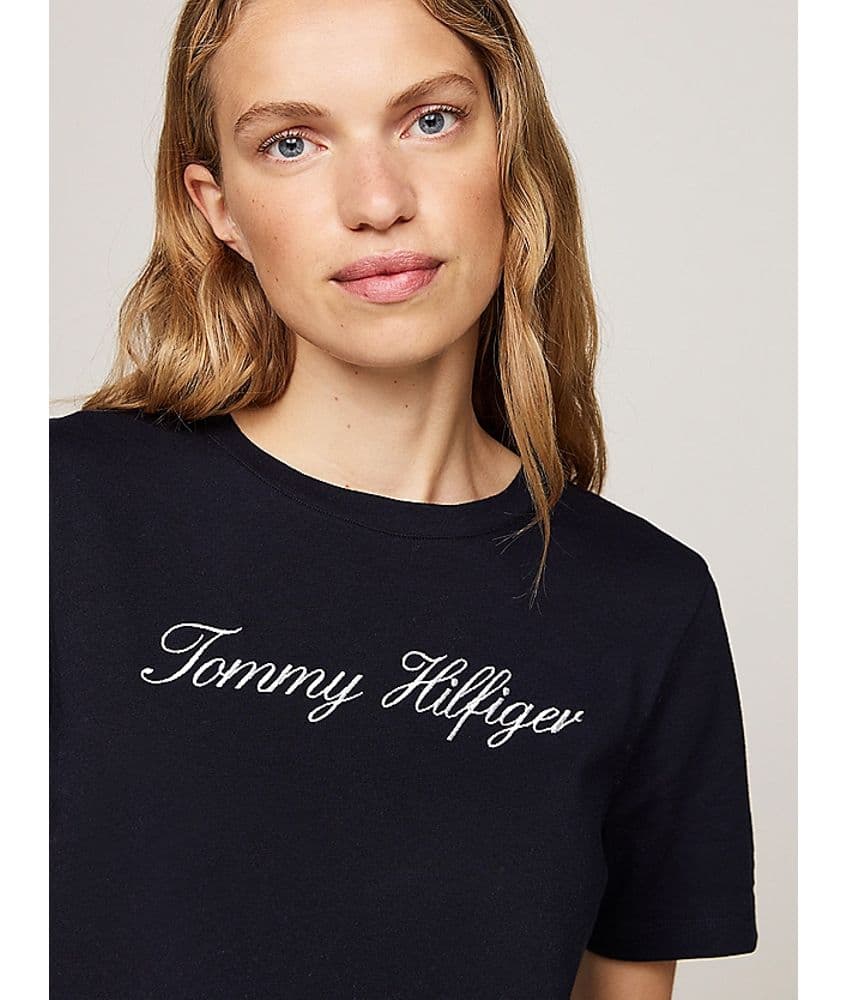 Logo C Neck Regular Fit T-Shirt Women Tommy Hilfiger
