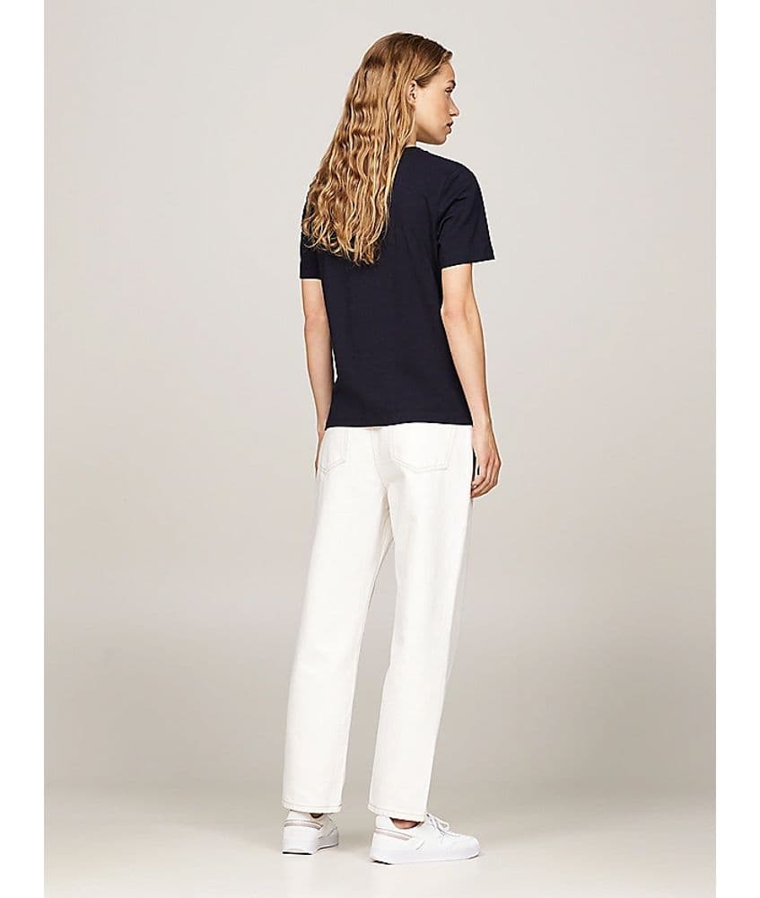 Logo C Neck Regular Fit T-Shirt Women Tommy Hilfiger