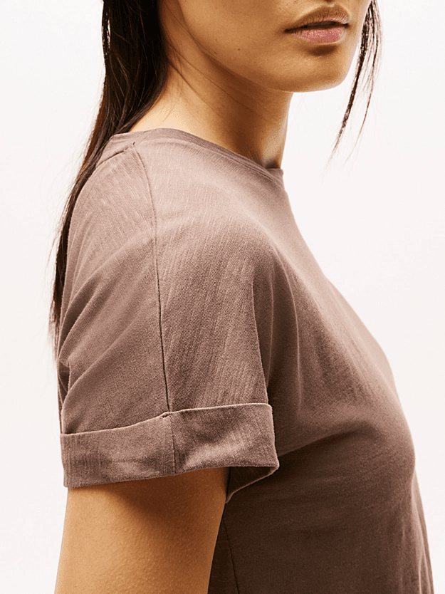 Γυναικείο T-shirt Καφέ Tommy Hilfiger WW0WW45747-GTO