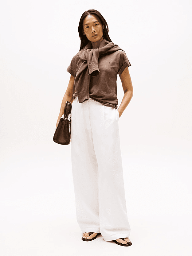 Γυναικείο T-shirt Καφέ Tommy Hilfiger WW0WW45747-GTO