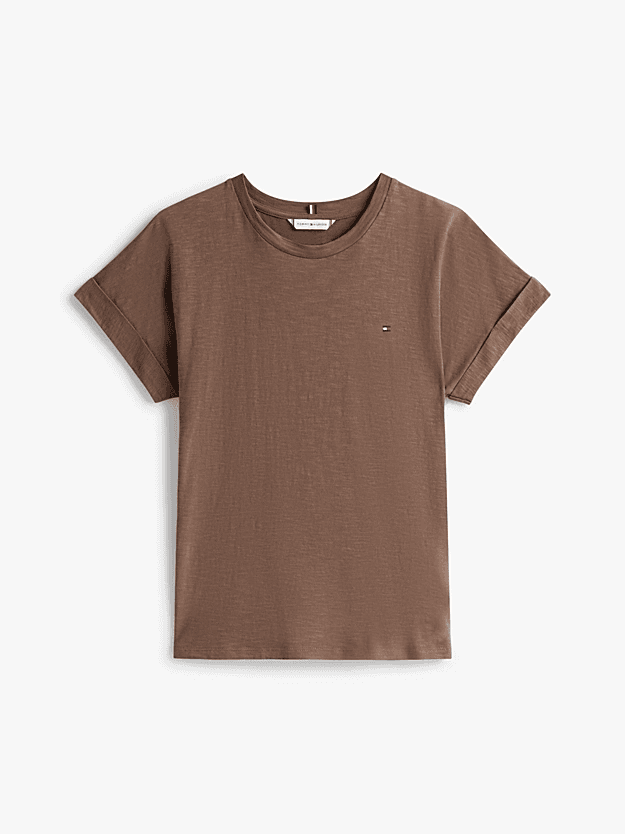 Γυναικείο T-shirt Καφέ Tommy Hilfiger WW0WW45747-GTO