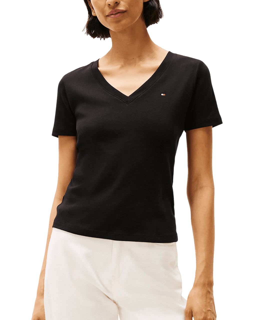 Γυναικείο T-shirt Μαύρο Tommy Hilfiger WW0WW40584-BDS