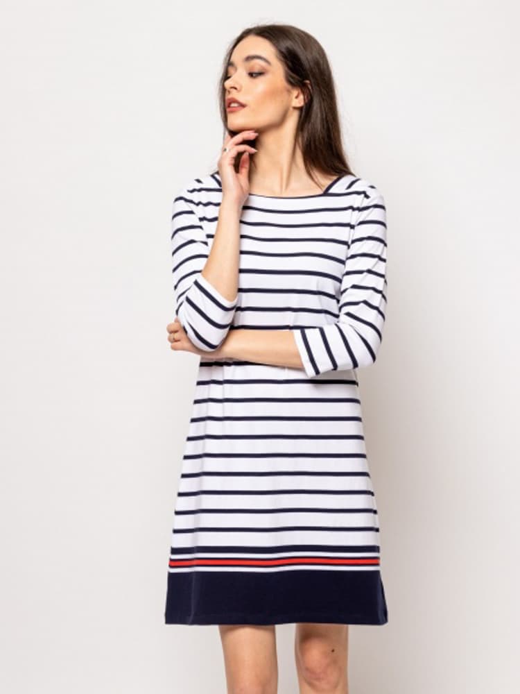 Γυναικείο Ριγέ Vumba Φόρεμα Heavy Tools T23004-MARINE