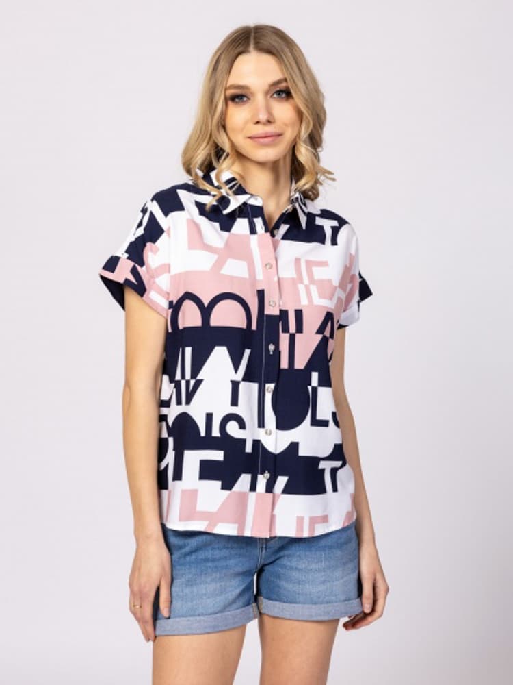 Γυναικείο Κοντομάνικο Rhinty Πουκάμισο Heavy Tools T40013-LETTERS