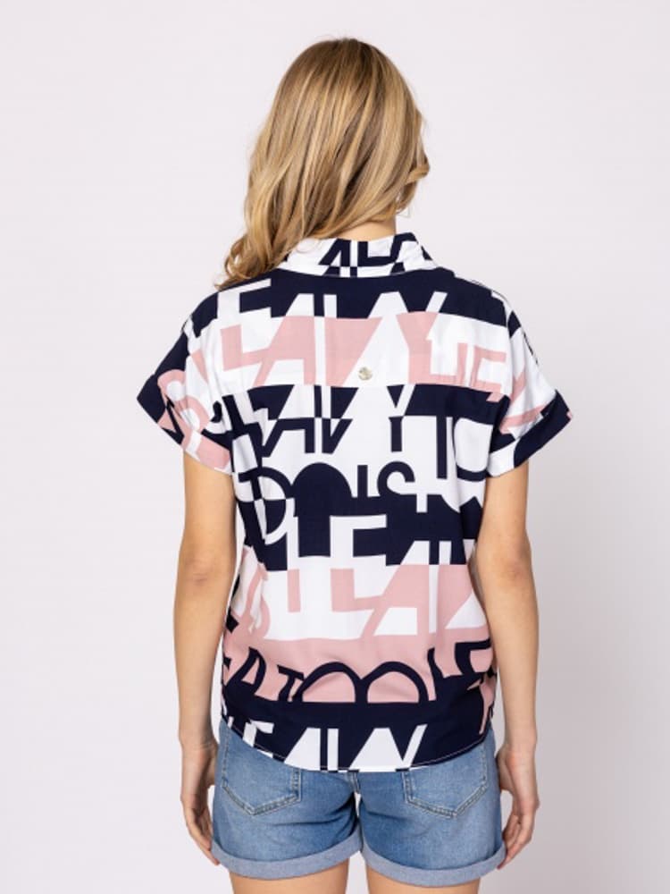 Γυναικείο Κοντομάνικο Rhinty Πουκάμισο Heavy Tools T40013-LETTERS