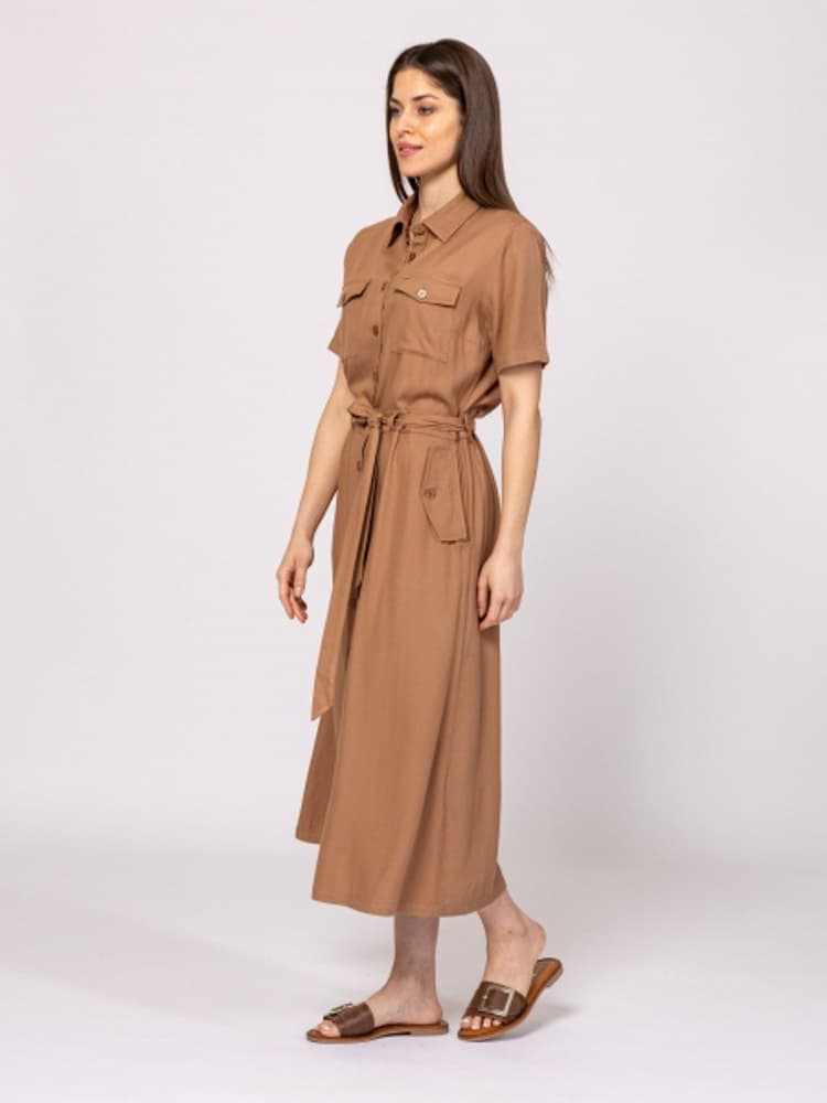 Γυναικείο Vedbi Φόρεμα Καφέ Heavy Tools T50033-LATTE