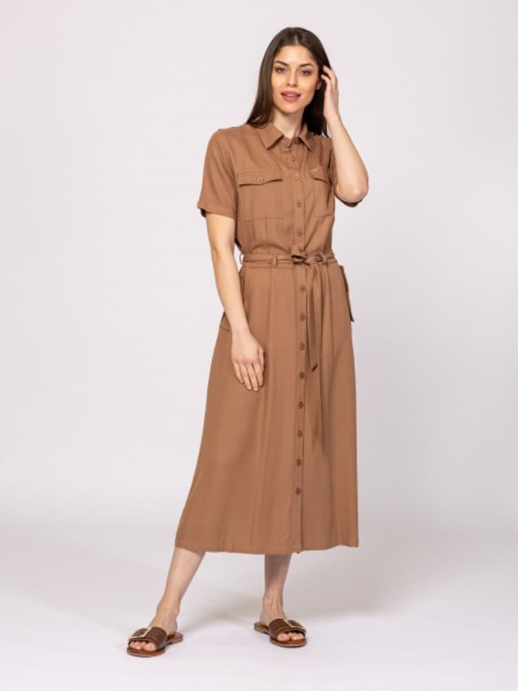 Γυναικείο Vedbi Φόρεμα Καφέ Heavy Tools T50033-LATTE