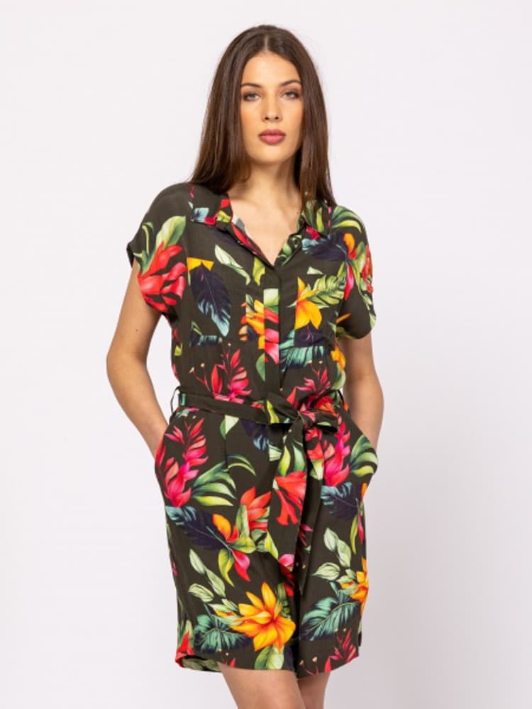 Γυναικεία Κοντομάνικη Vosala Ολόσωμη Φόρμα Heavy Tools T51002-BOTANIC