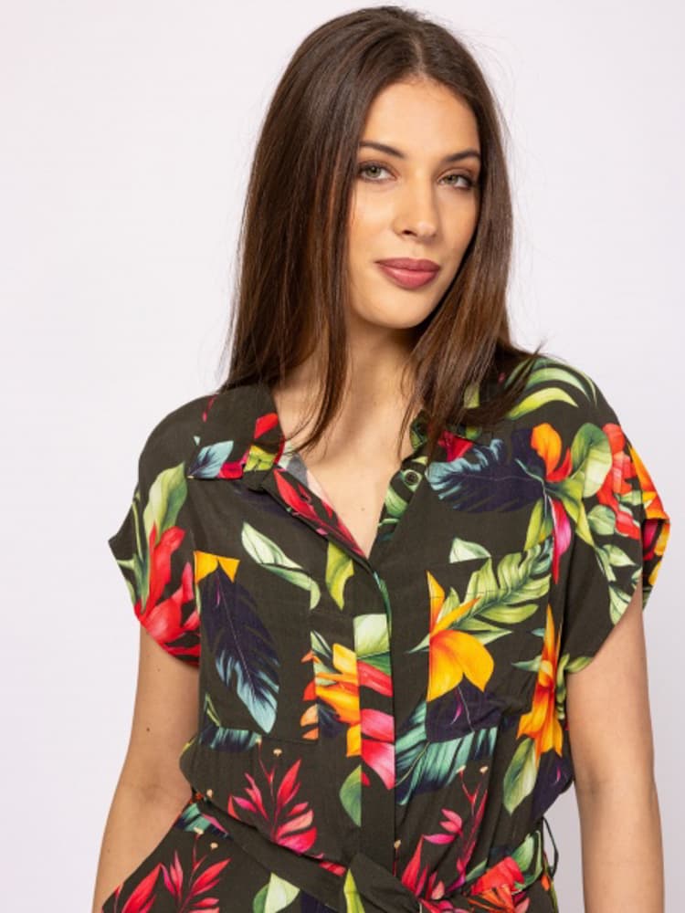 Γυναικεία Κοντομάνικη Vosala Ολόσωμη Φόρμα Heavy Tools T51002-BOTANIC