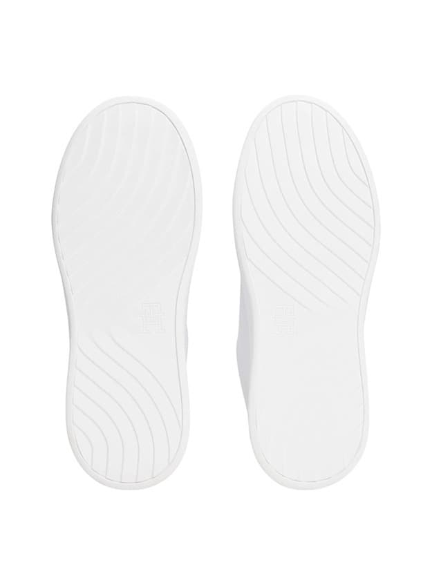 Γυναικεία Δερμάτινα TH Monogram Sneakers Λευκά Tommy Hilfiger FW0FW08631-YBS