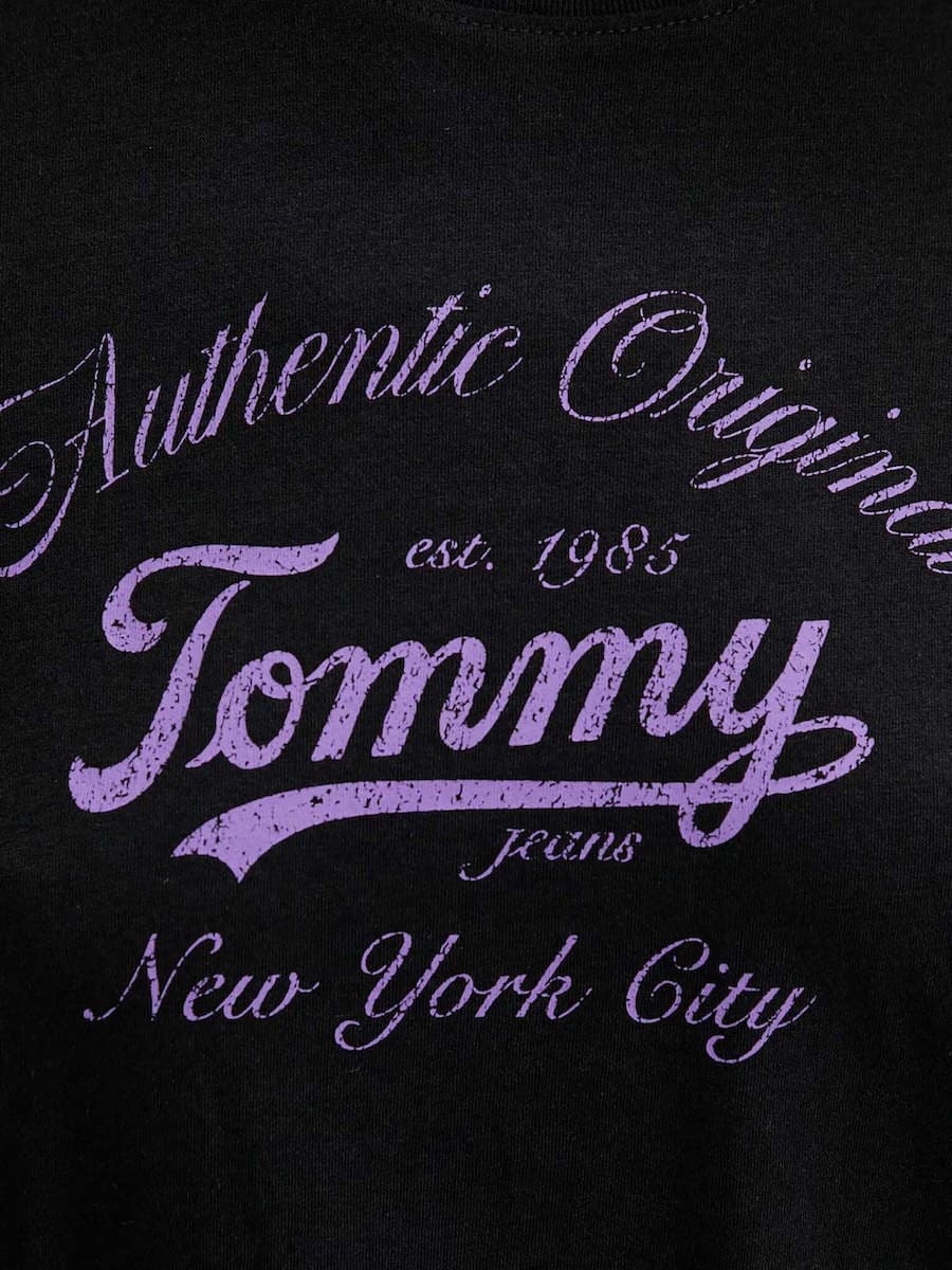 Γυναικείο T-shirt Μαύρο Tommy Jeans DW0DW21404-BDS