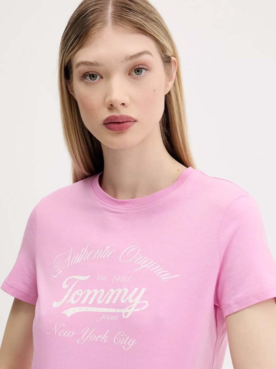Γυναικείο T-shirt Ροζ Tommy Jeans DW0DW21404-U06