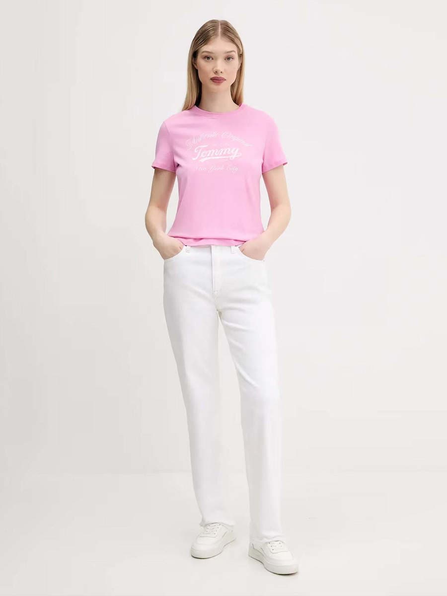 Γυναικείο T-shirt Ροζ Tommy Jeans DW0DW21404-U06