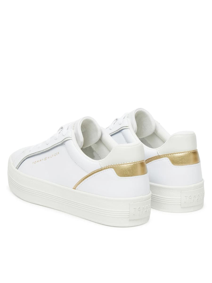 Γυναικεία Δερμάτινα Sneakers Λευκά Tommy Hilfiger FW0FW08757-0HT