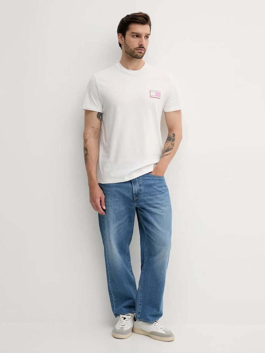 Ανδρικό T-shirt Λευκό Tommy Jeans DM0DM21577-YBL